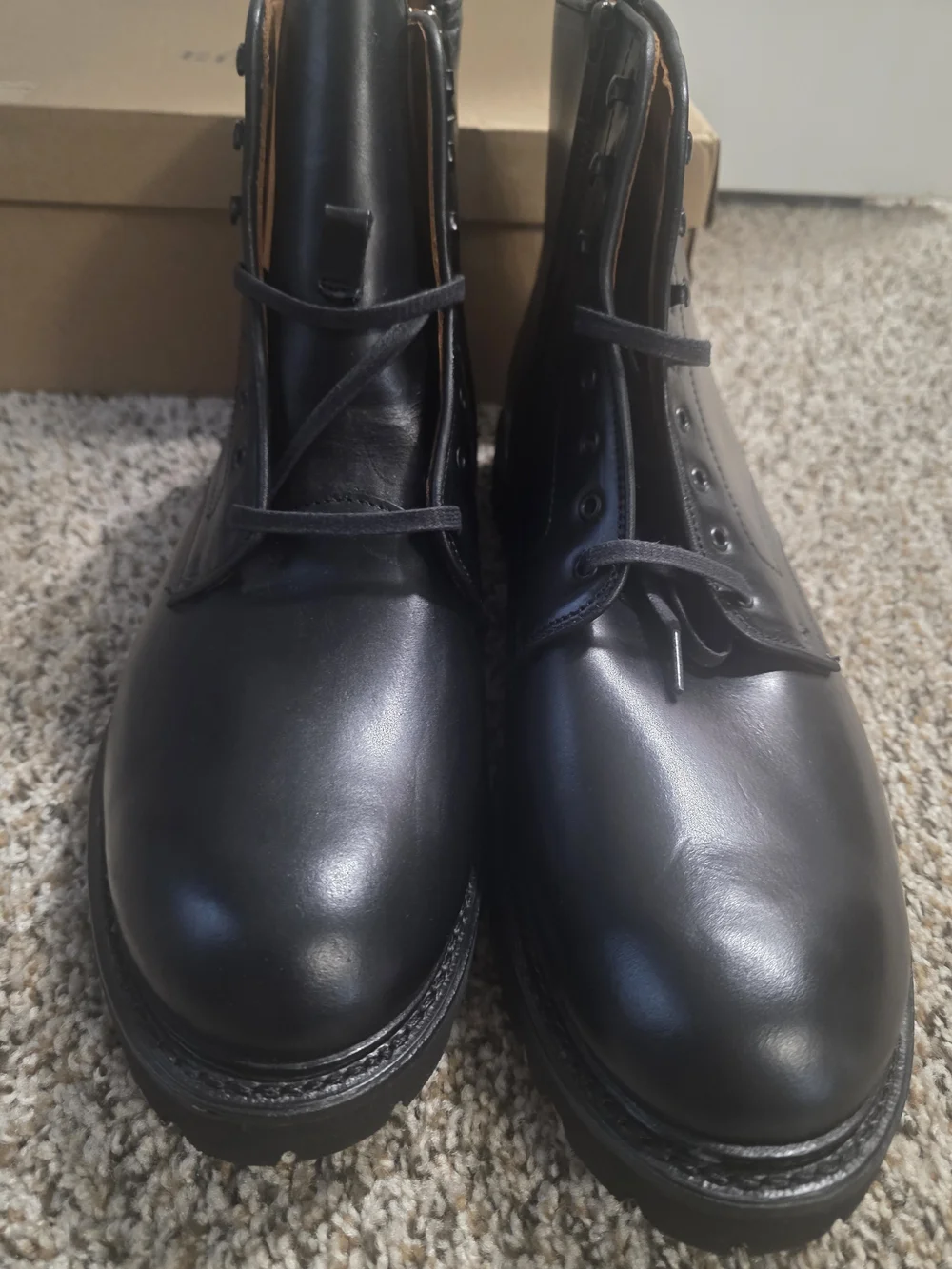 Men's Allen Edmonds Black Leather Lace-Up Boots